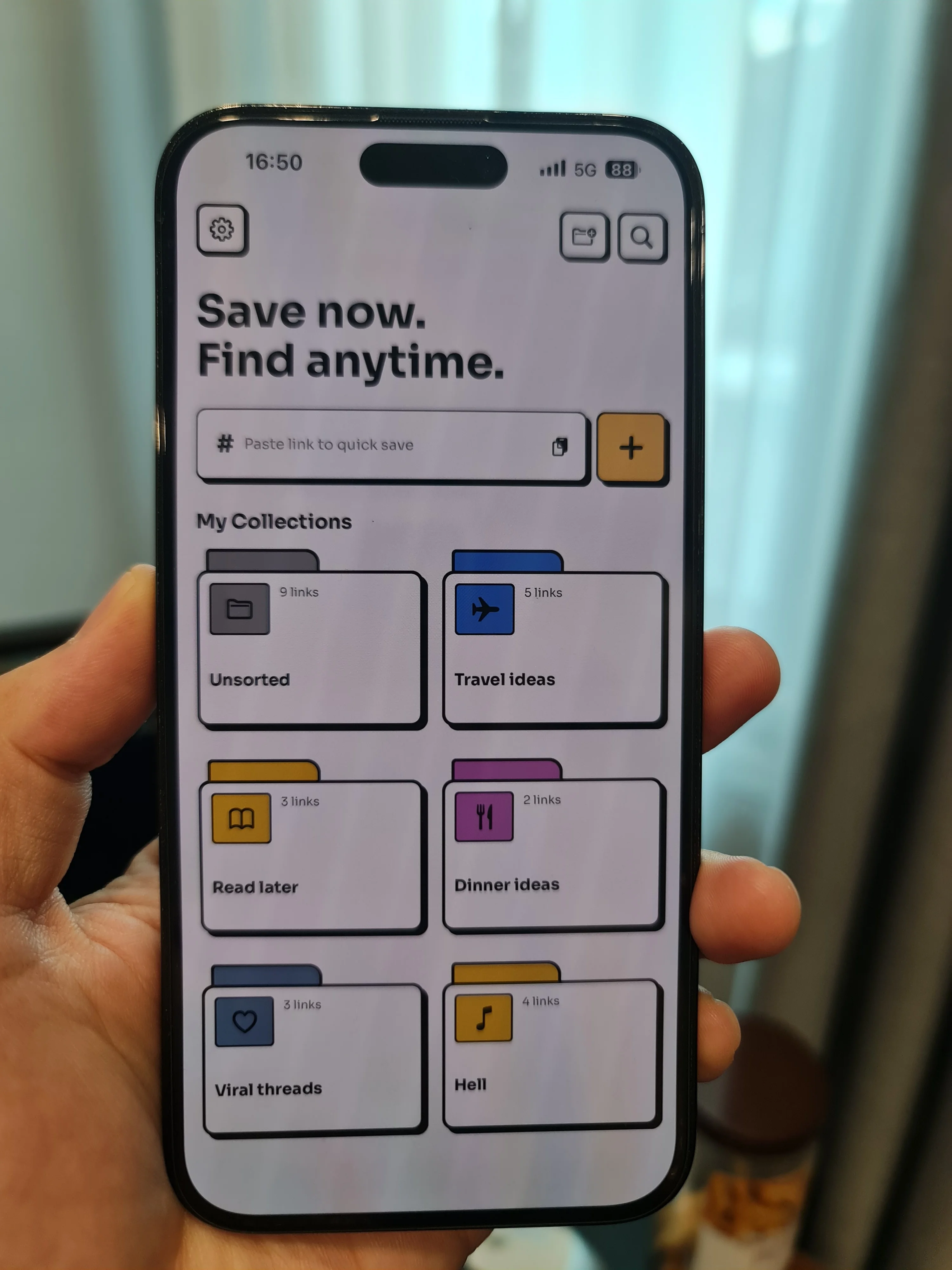 Tuckii on Android collecting links from Samsung Internet and every other app in one place