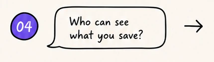 Who can see what you save?
